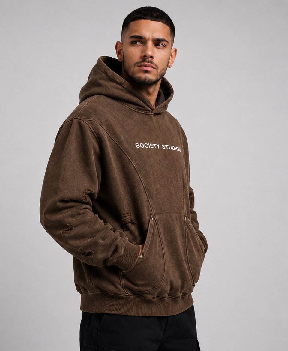 Distressed Pullover Hoodie - Image 4